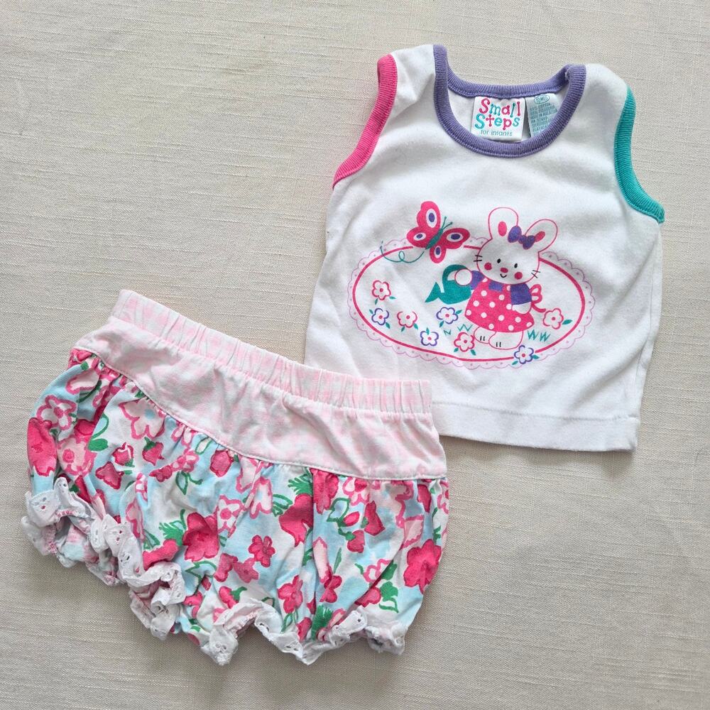 Vintage Bunny Floral Bundle 6-12 months